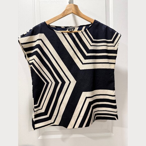 Ann Taylor Tops - Ann Taylor Boxy Blouse with Geometric Print | PETITE SIZING!